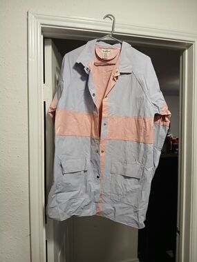 Ms. Sport Vintage Purple and Pale Pink Colorblock Rain Jacket